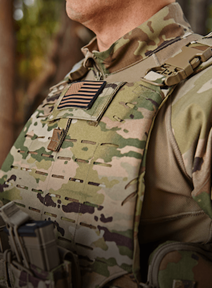 Haartz ProTact Military vest on person